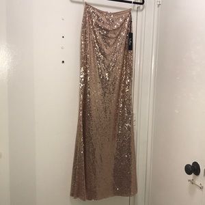 NWT Gold sequin mermaid maxi skirt!